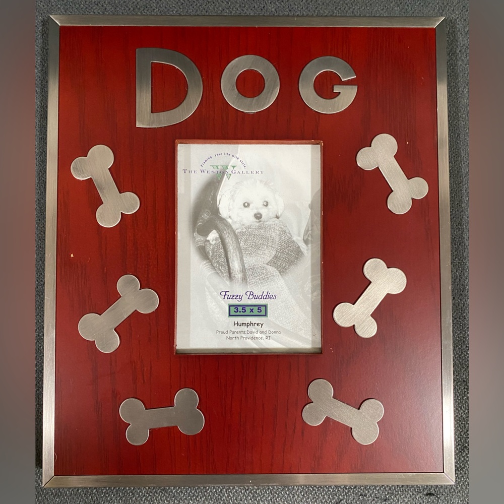 ⭐️The Weston Gallery Cherry Wood DOG Photo Frame - Picture 3 of 13